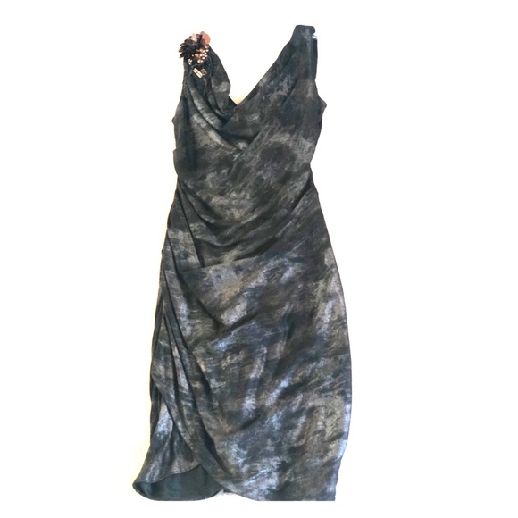 NWT Badgley Mischka Mack James cowl neck dress.